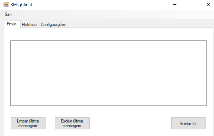 RMsgClient — composição e envio de mensagens