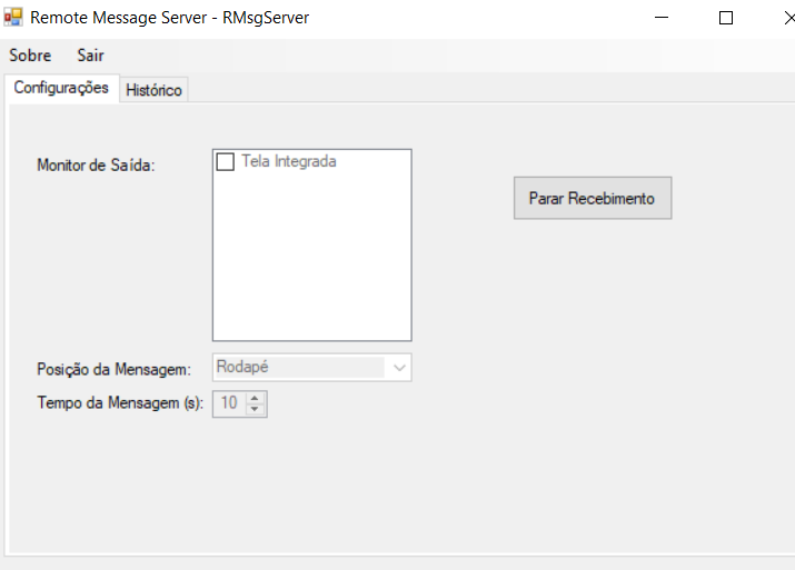 RMsgServer — recebimento e exibição das mensagens